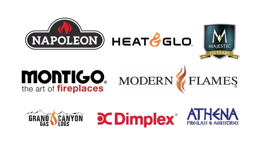 list of fireplace brand logos