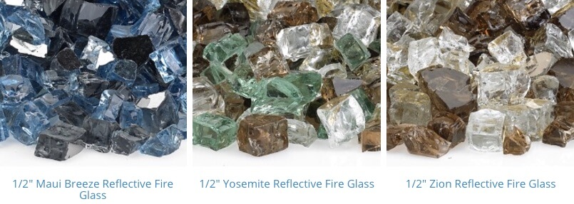 pre mixed reflective fire glass 4-6