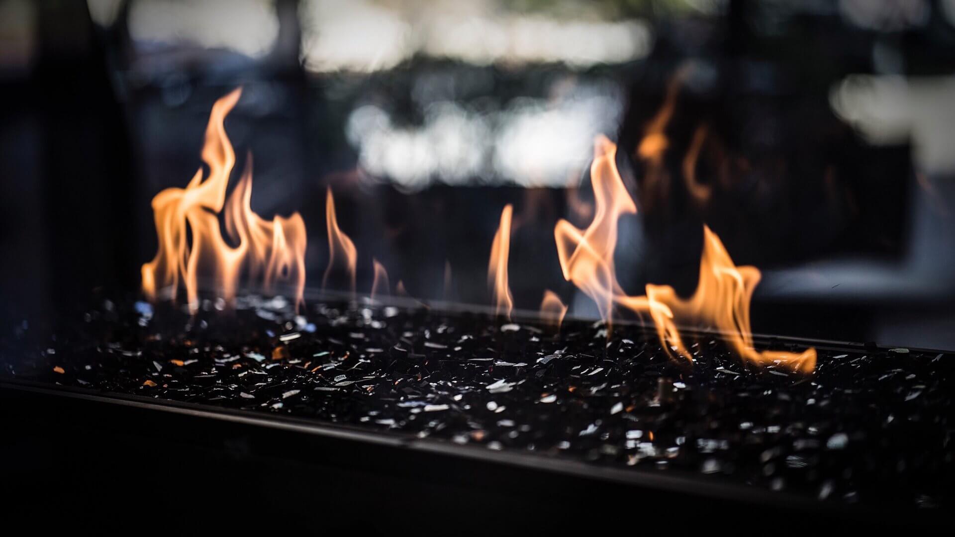 gas fireplace burner pan