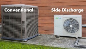 conventional vs side discharge heat pump