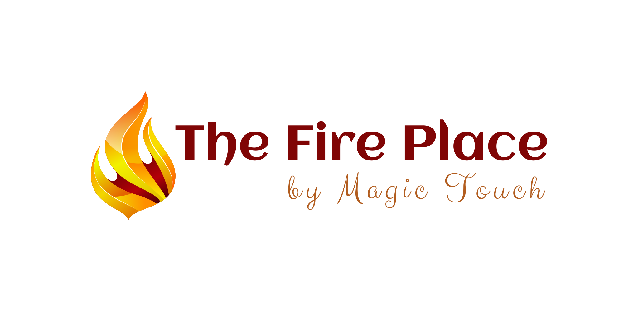 the fire place by magic touch logo
