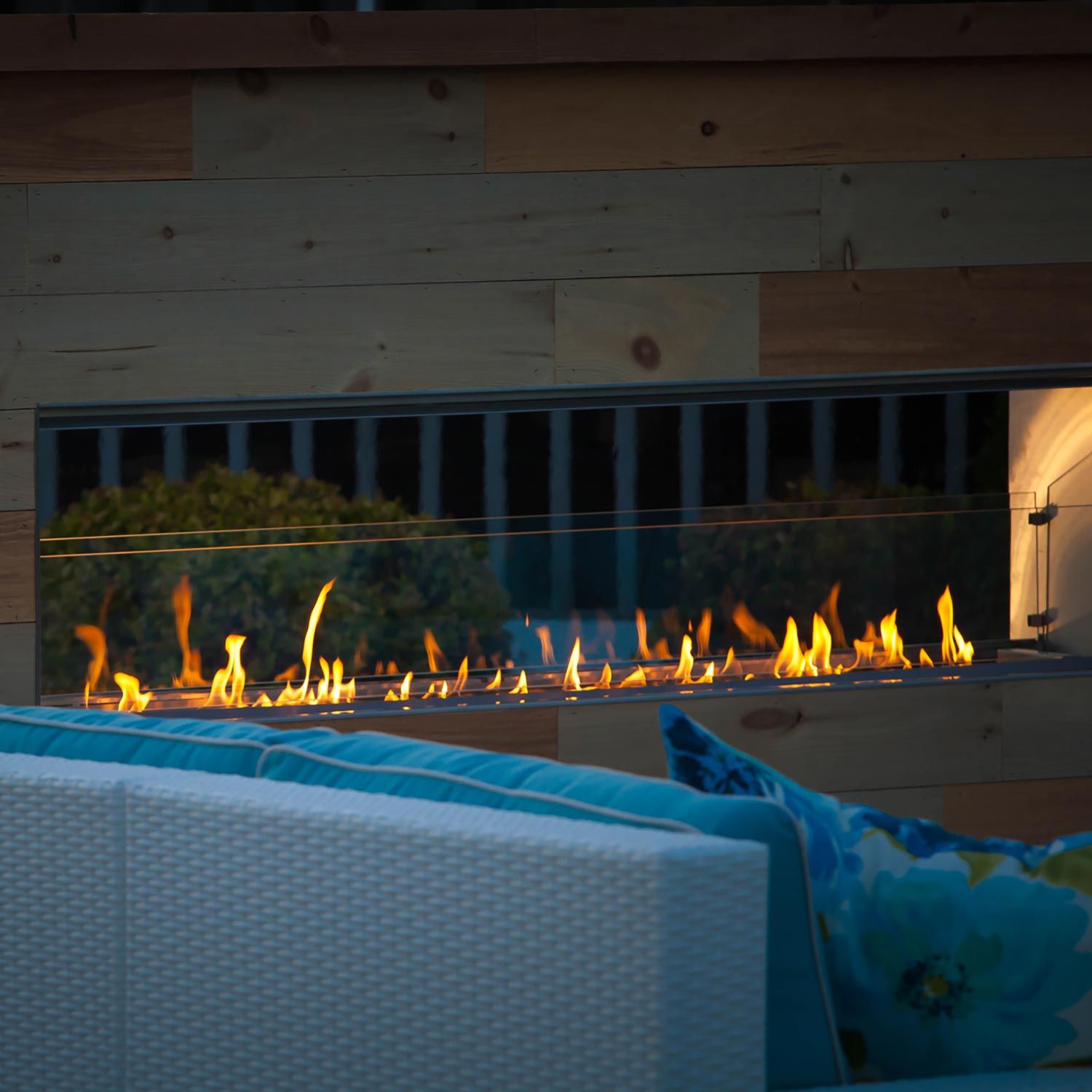 see through outdoor gas fireplace