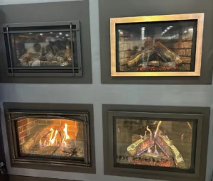 fireplace display at a fireplace store in mesa az